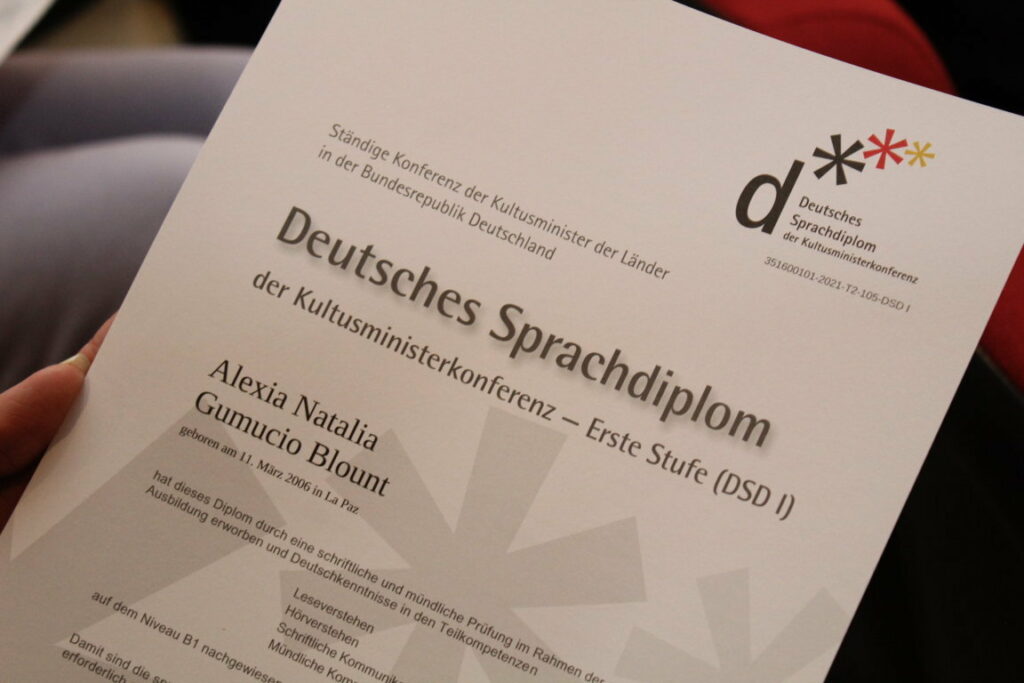 Verleihung der Sprachdiplome DSD I und DSD II