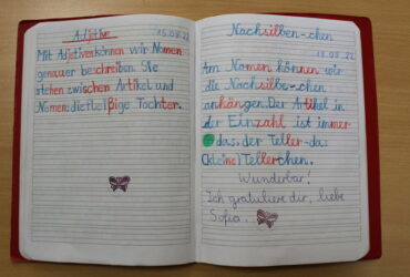 Der Übergang vom Druck zur Schreibschrift, zur Schulausgangsschrift